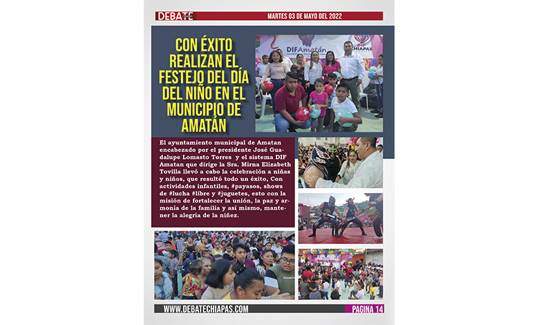  Con éxito realizan el festejo del Día del Niño en el municipio de Amatán