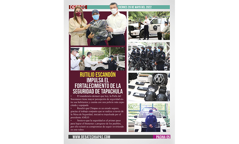  Rutilio Escandón impulsa el fortalecimiento de la seguridad de Tapachula