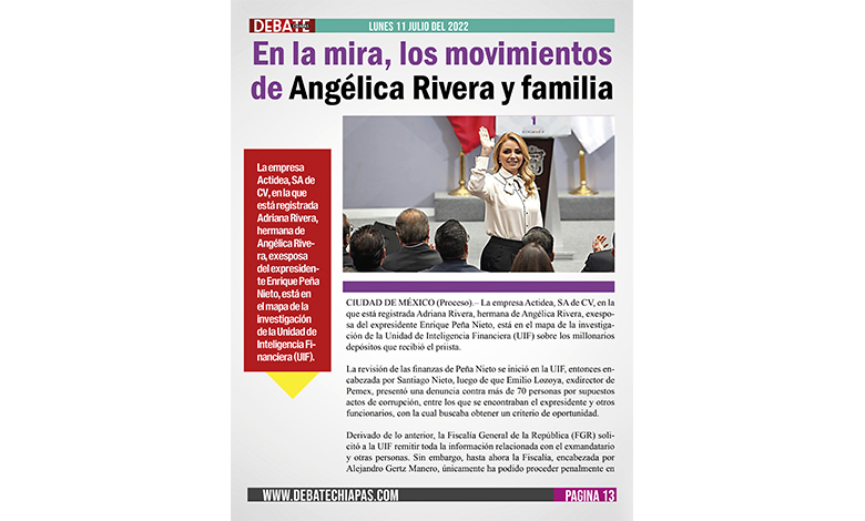  En la mira, los movimientos de Angélica Rivera y familia