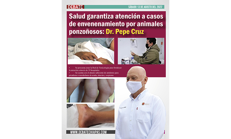  Salud garantiza atención a casos de envenenamiento por animales ponzoñosos: Dr. Pepe Cruz