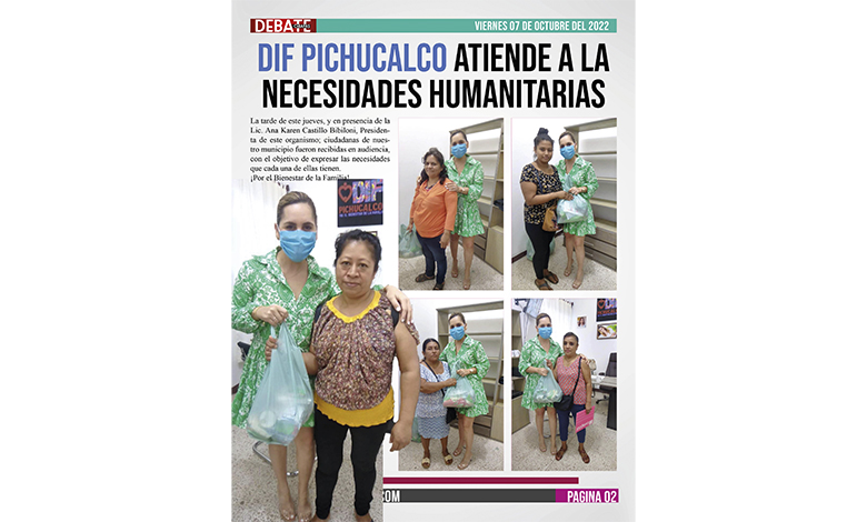  DIF Pichucalco atiende a la necesidades humanitarias