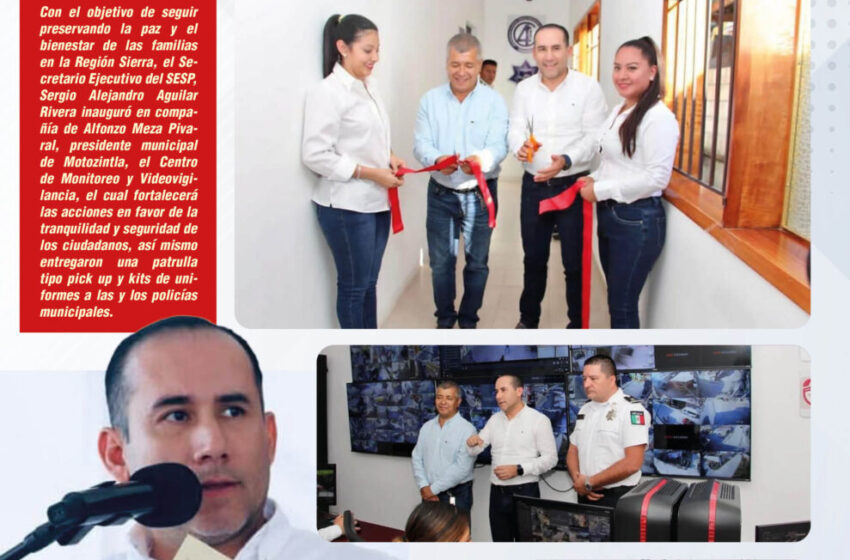  Sergio Alejandro Aguilar Rivera y Alfonzo Meza Pivaral, inauguran el Centro de Monitoreo y Videovigilancia en Motozintla