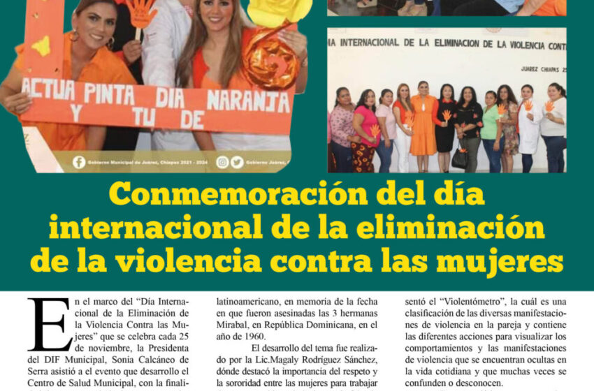 Conmemoración del día internacional de la eliminación de la violencia contra las mujeres