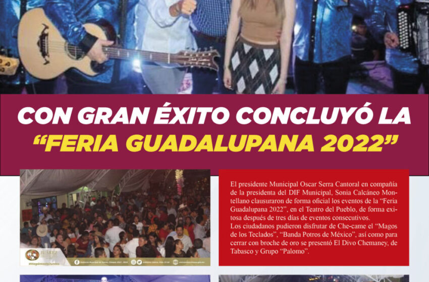  Con gran éxito concluyó la «feria Guadalupana 2022» en Juárez