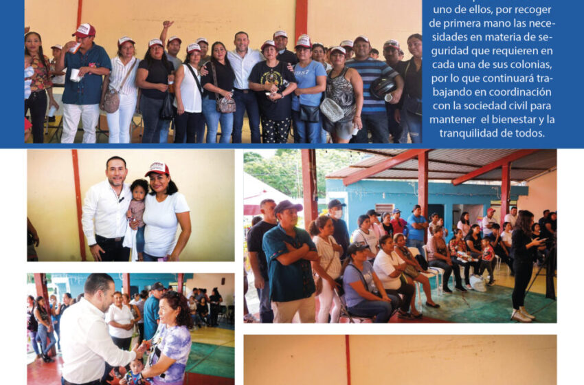  Se reúne Sergio Aguilar Rivera con vecinos líderes de colonias, asociaciones, meseros y cubeteros de la capital del estado Tuxtla Gutiérrez