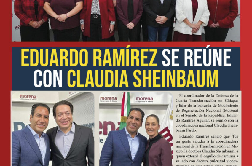  Eduardo Ramírez se reúne con Claudia Sheinbaum