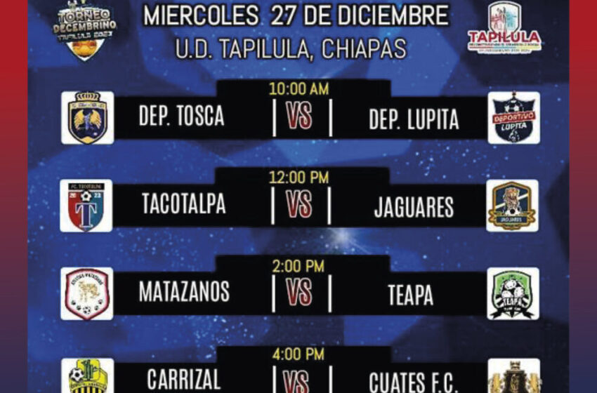  Torneo decembrino Tapilula 2023 “Cuartos de final”