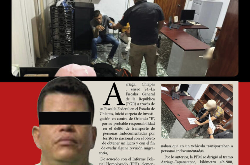  En Chiapas, FGR captura a venezolano por traficar humanos