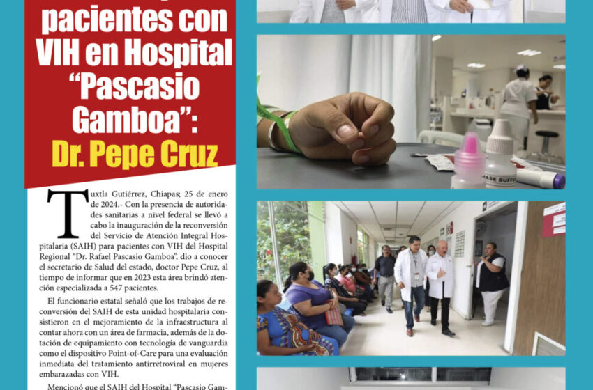  Con reconversión, se mejora servicio para pacientes con VIH en Hospital “Pascasio Gamboa”: Dr. Pepe Cruz