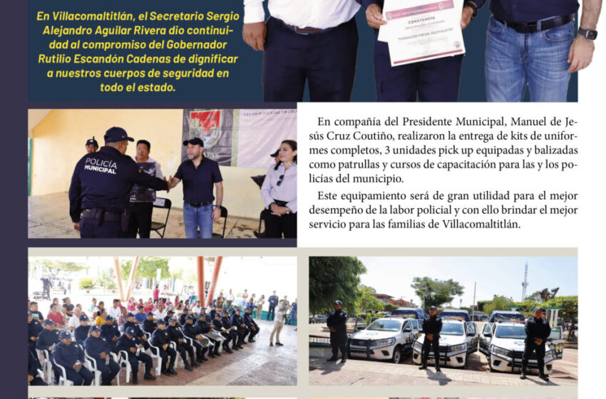  Sergio Alejandro dignifica al cuerpo de seguridad de Villacomaltitlán