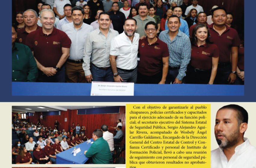  Sostiene reunión de trabajo Sergio Alejandro con el personal de seguridad pública que obtuvieron resultados no aprobatorios