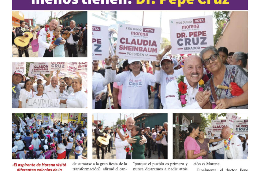  Desde Tapachula, no me cansaré de caminar para que la justicia social siga llegando a los que menos tienen: Dr. Pepe Cruz