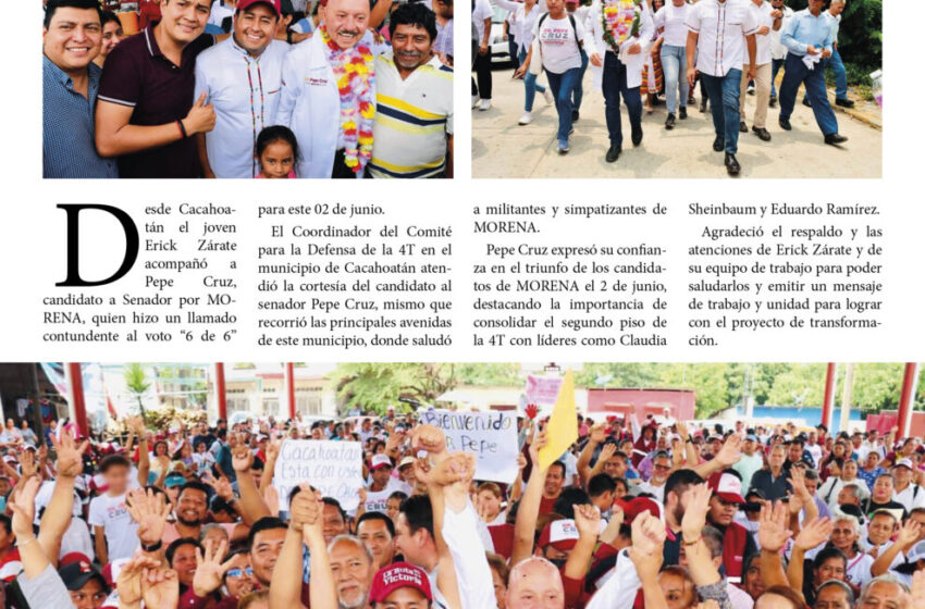 Acompaña Erick Zárate a Pepe Cruz en su visita a Cacahoatán