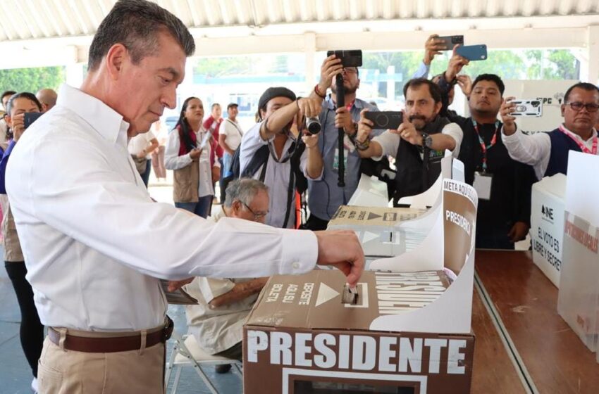  Rutilio Escandón reconoce trabajo del INE e IEPC en el proceso electoral 2024
