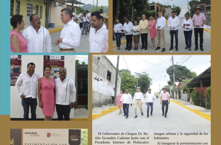  Rutilio Escandón  y José Luis inauguraron la pavimentación de calles con concreto hidráulico en la colonia el Verdún