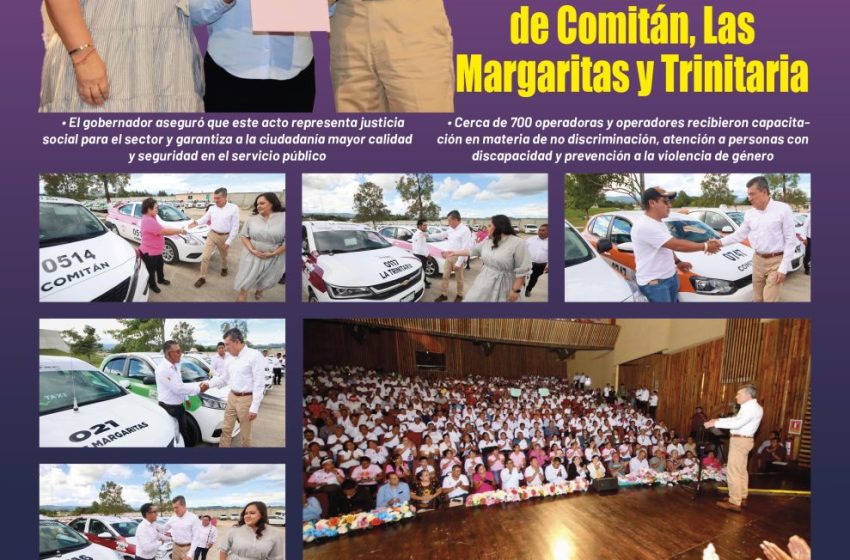  Entrega Rutilio Escandón certificados de aptitud a transportistas de Comitán, Las Margaritas y Trinitaria